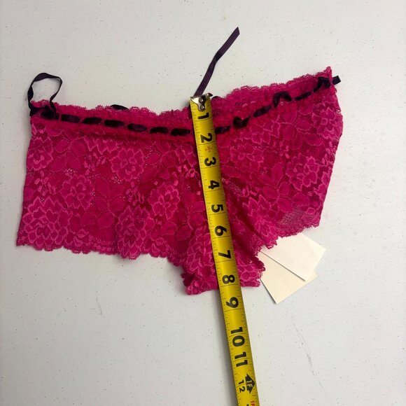 Women’s Lace Low Rise Boyshort Panty Set – 3 Pack (Wine, Hot Pink, Black) – NWT - Picture 5 of 8